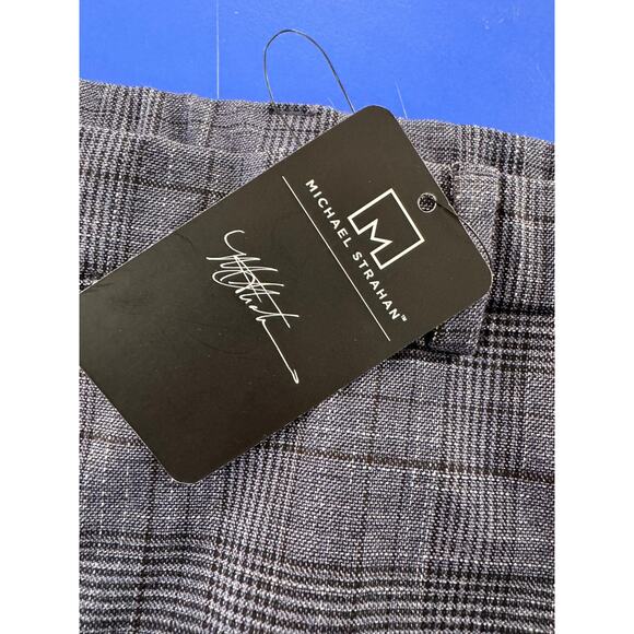 Michael Strahan 42 x 30 Navy Blue Plaid Trouser Pants NEW NWT - Picture 5 of 11